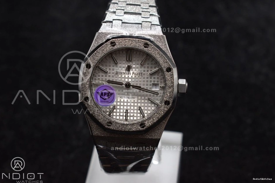 Oak Affordable 1:1 Textured 1033 15454 SS Frosted Super White SA3120 Bracelet Dial SS Edition APSF Royal Best Clone 37mm On 0713